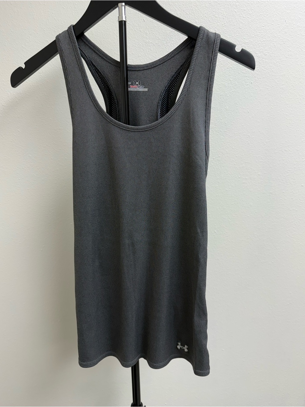 Under Armour Ribbed Dark Gray Racerback Tank Top - Picture 4 of 5